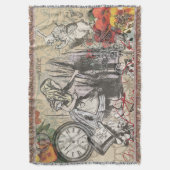 アリスインワンダーランドカーテンクラシックアート スローブランケット (正面縦)