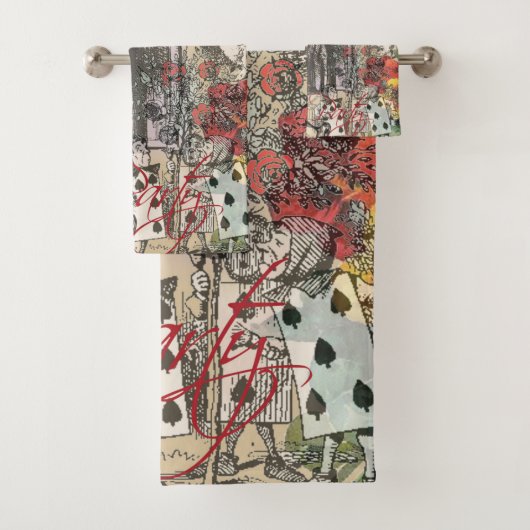 アリスインワンダーランドカーテンクラシックアート バスタオルセット (インサイチュ)