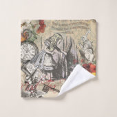 アリスインワンダーランドカーテンクラシックアート バスタオルセット (ウォッシュタオル)