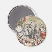 アリスインワンダーランドカーテンクラシックアート マグネット (正面/裏面)