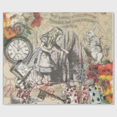 アリスインワンダーランドカーテンクラシックアート ラッピングペーパー (フラット)