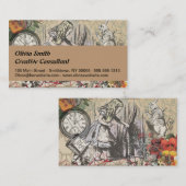 アリスインワンダーランドカーテンクラシックアート 名刺 (正面/裏面)