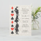 アリスインワンダーランドカードティーパーティー誕生日 招待状 (スタンド正面)