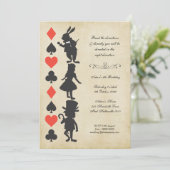 アリスインワンダーランドカードティーパーティー誕生日 招待状 (スタンド正面)