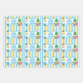 アリスインワンダーランドガールキュートカスタム子供の誕生日 ラッピングペーパーシート (正面3)