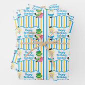 アリスインワンダーランドガールキュートカスタム子供の誕生日 ラッピングペーパーシート (インサイチュ)