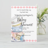 アリスインワンダーランドガールベビーシャワー招待状 招待状 (スタンド正面)