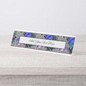 アリスインワンダーランドキャタピラー喫煙フラワーズ デスクネームプレート (正面)