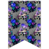 アリスインワンダーランドキャタピラー喫煙フラワーズ バンティングフラッグ (第3の旗)