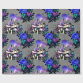 アリスインワンダーランドキャタピラー喫煙フラワーズ ラッピングペーパー (フラット)