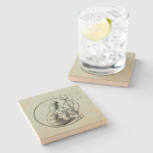 アリスインワンダーランドキャタピラー喫煙フーカ ストーンコースター (横)