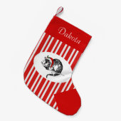 アリスインワンダーランドキャッパーソナライズされたトストッキング スモールクリスマスストッキング (正面 (吊り時))