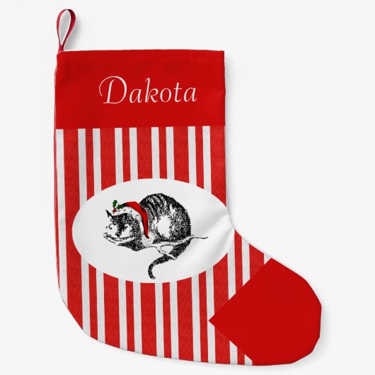 アリスインワンダーランドキャッパーソナライズされたトストッキング スモールクリスマスストッキング (正面)