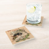 アリスインワンダーランドクラシックイラストレーション ガラスコースター (アングル)