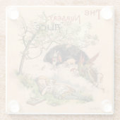 アリスインワンダーランドクラシックイラストレーション ガラスコースター (裏面)