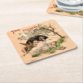 アリスインワンダーランドクラシックイラストレーション スクエアペーパーコースター (アングル)