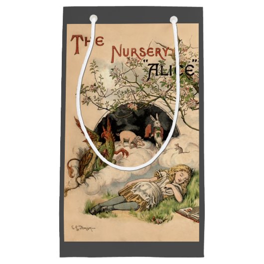 アリスインワンダーランドクラシックイラストレーション スモールペーパーバッグ (正面)