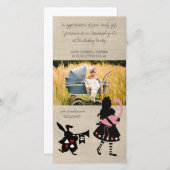 アリスインワンダーランドサンキューベビーフォトカード サンキューカード (正面/裏面)