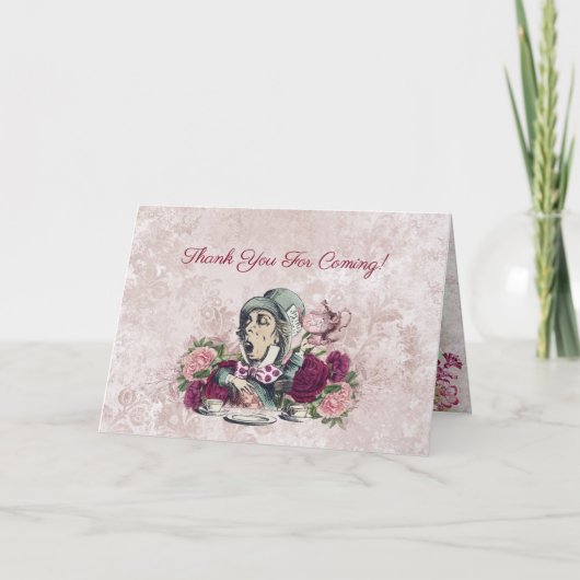 アリスインワンダーランドザ不機嫌ハッターティーパーティー サンキューカード (正面)