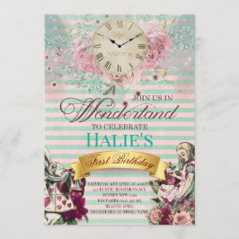 アリスインワンダーランドシャルボード誕生日 招待状