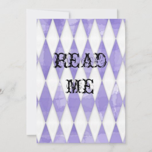 アリスインワンダーランドシャワー招待状 招待状 (正面)