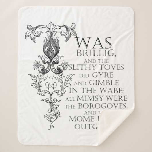 アリスインワンダーランドジャバーウォッキーシェルパブランケット シェルパブランケット (正面)