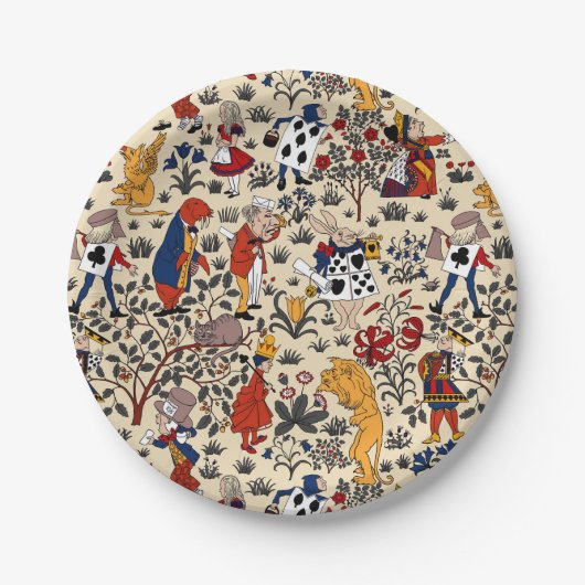 アリスインワンダーランドスモール紙プレート ペーパープレート (正面)