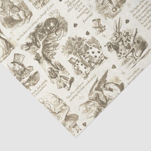アリスインワンダーランドセピアベージュトワール引用文 薄葉紙 (詳細)