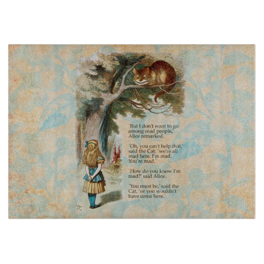 アリスインワンダーランドチェシャーキャット不機嫌 カッティングボード (正面)