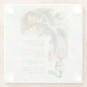 アリスインワンダーランドチェシャーキャット不機嫌 ガラスコースター (裏面)