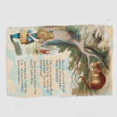 アリスインワンダーランドチェシャーキャット不機嫌 ゴルフタオル (横)