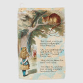 アリスインワンダーランドチェシャーキャット不機嫌 ゴルフタオル (正面)