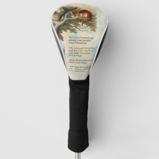 アリスインワンダーランドチェシャーキャット不機嫌 ゴルフヘッドカバー (正面)