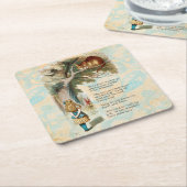 アリスインワンダーランドチェシャーキャット不機嫌 スクエアペーパーコースター (アングル)