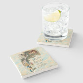 アリスインワンダーランドチェシャーキャット不機嫌 ストーンコースター (横)