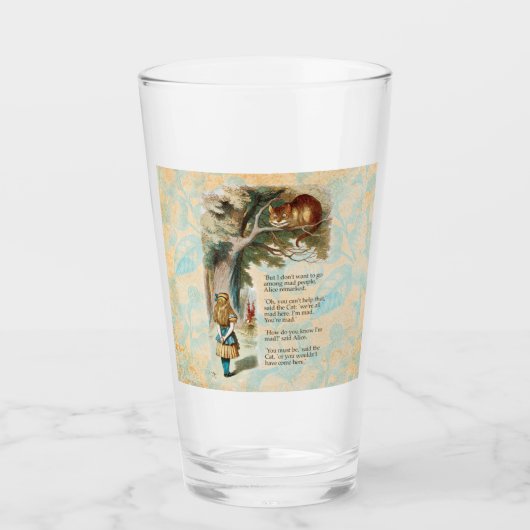 アリスインワンダーランドチェシャーキャット不機嫌 タンブラーグラス (正面)