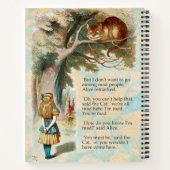 アリスインワンダーランドチェシャーキャット不機嫌 ノートブック (裏面)