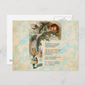 アリスインワンダーランドチェシャーキャット不機嫌 ポストカード (正面/裏面)