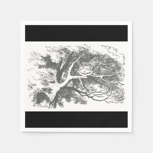 アリスインワンダーランドチェシャーキャット紙ナプキンス スタンダードカクテルナプキン (正面)