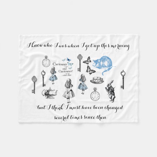 アリスインワンダーランドチェンジヴィンテージフリースブランケット フリースブランケット (正面(横))