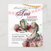 アリスインワンダーランドティーパーティの招待状ANYイベント チラシ (正面)