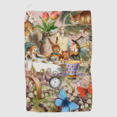 アリスインワンダーランドティーパーティーキャラクター ゴルフタオル (正面)