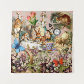 アリスインワンダーランドティーパーティーキャラクター タペストリー (正面)