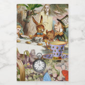 アリスインワンダーランドティーパーティーキャラクター フードラベル (シングルラベル)