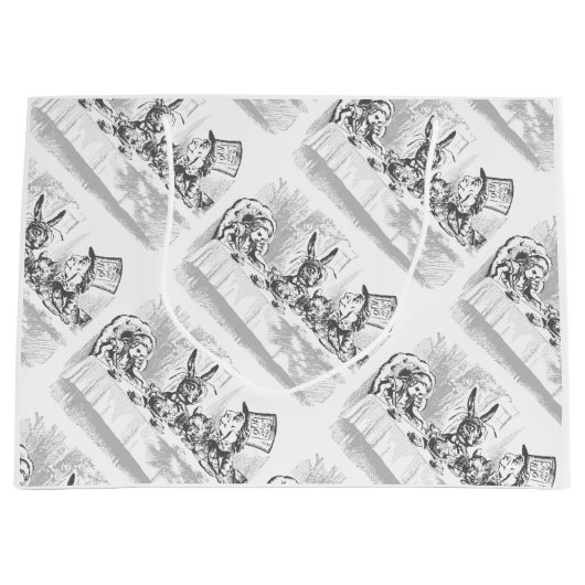 アリスインワンダーランドティーパーティー抱き枕 ラージペーパーバッグ (正面)