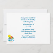 アリスインワンダーランドティーパーティー誕生日招待状 招待状 (裏面)