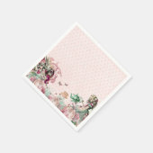 アリスインワンダーランドティーパーティー赤面&ミント スタンダードカクテルナプキン (角)