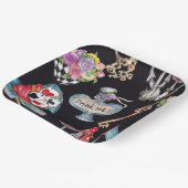 アリスインワンダーランドテーマブラック紙プレート ペーパープレート (傾斜あり)