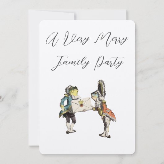 アリスインワンダーランドディナーパーティの招待状 招待状 (裏面)