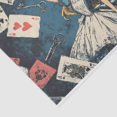 アリスインワンダーランドトランプヴィンテージ鍵 薄葉紙 (詳細)